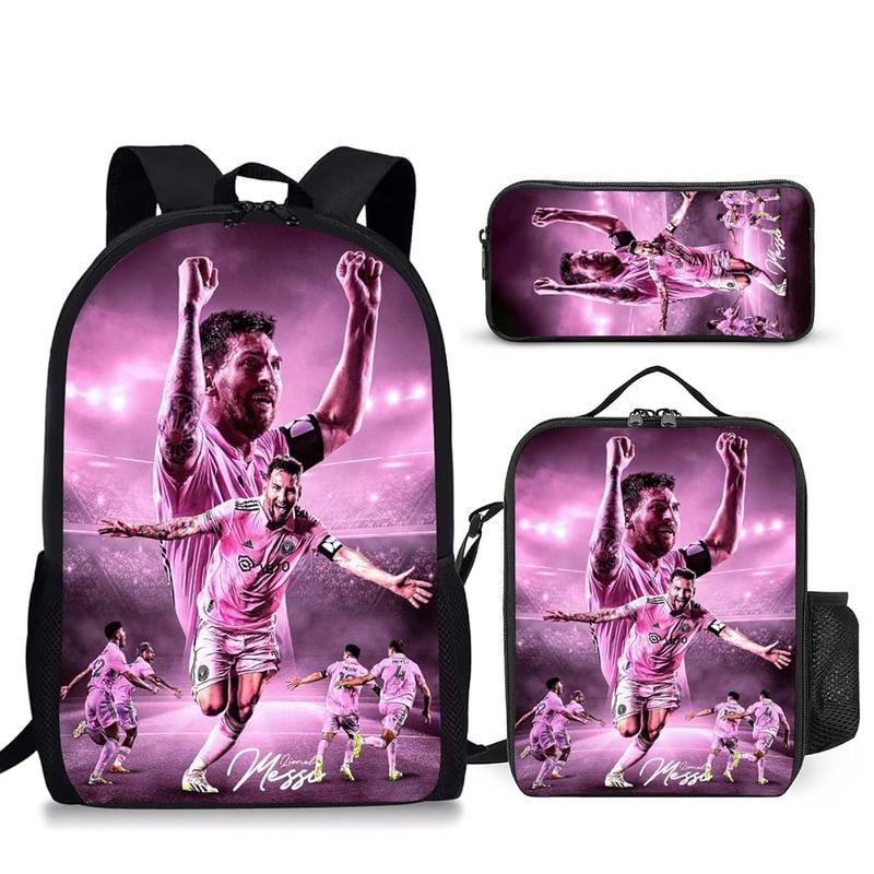 Me--ssi Backpack Soccer Superstar 10 Multifunctional Laptop Backpack Fans Backpack Travel Chrismas Gifts