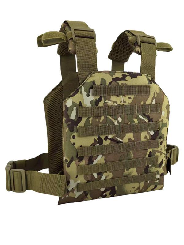 Men's Camo Print Vest Bag, Multi-functional Large Capacity Chest Bag, Sports Bag for Outdoor Activities