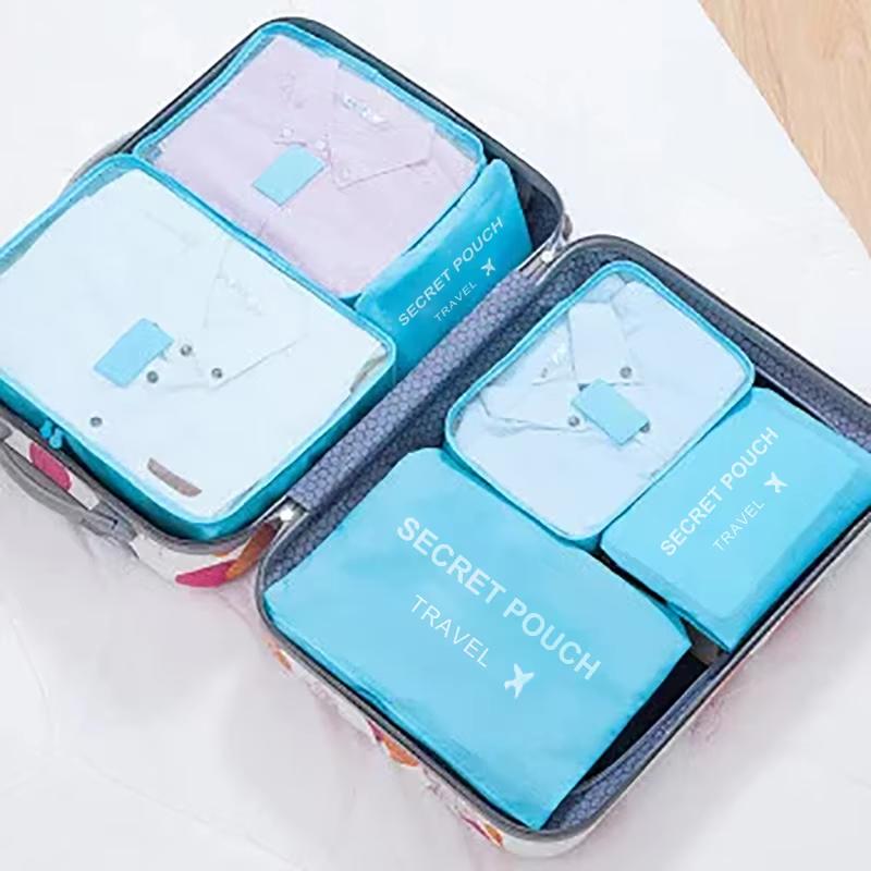 6 Pcs Set Travel Storage Bag Large Capacity Waterproof Luggage Clothing Underwear Storage Bag Bag With Zipper