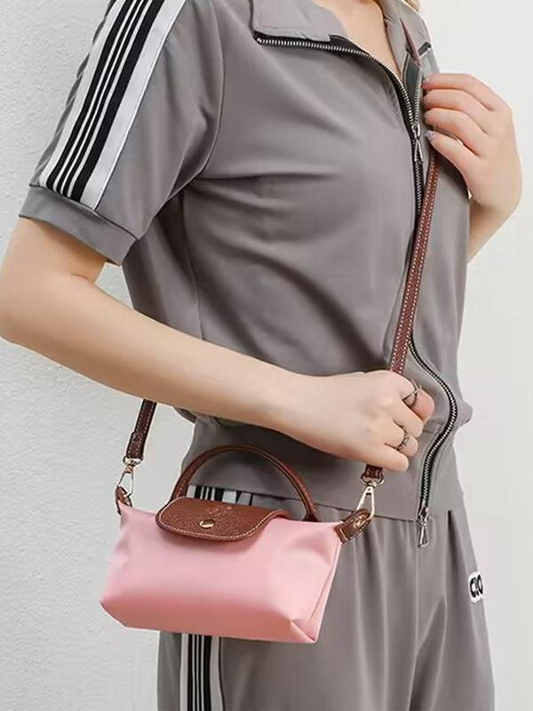 Women's Fashion Colorblock Zipper Shoulder Bag, Casual Versatile Crossbody Bag for Daily Used, Trendy All-match Commuter Bag