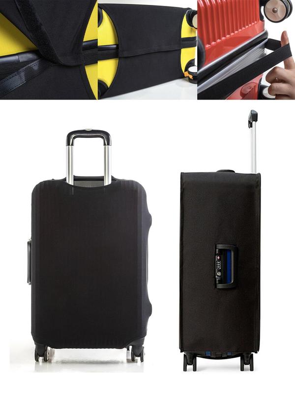 Cartoon Bear & Letter Pattern Luggage Cover, Elastic Baggage Dust Cover, Travel Accessories for 18-21 Inch Bag Suitcase