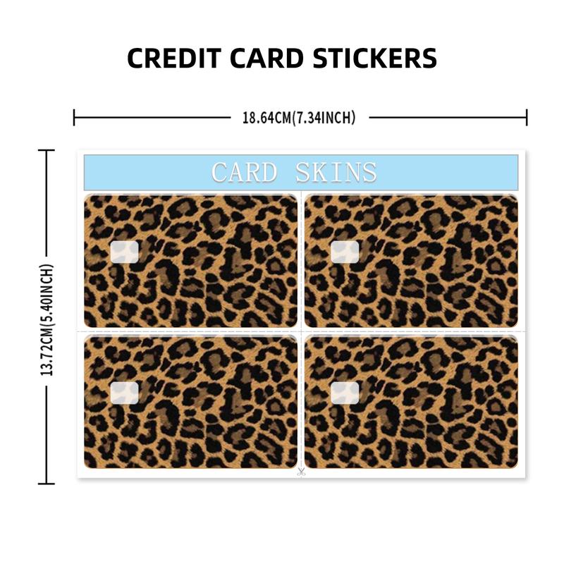 Leopard Print Credit Card Skin Sticker - Trendy and Durable Card Cover for Stylish Personalization