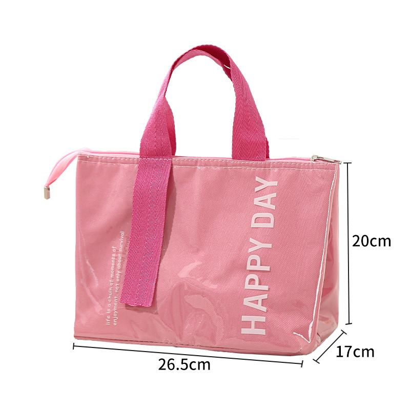 Bento Bag Large Capacity Smooth Zipper Waterproof Lunch Bag Insulated Keep Freshing Portable Thermal Lunch Box Bag For Travel