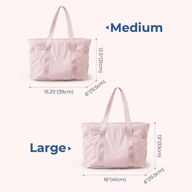 BAGSMART Women Tote Bag Shoulder Bag Top Handle Handbag with Yoga Mat Buckle for School, Gym, Work