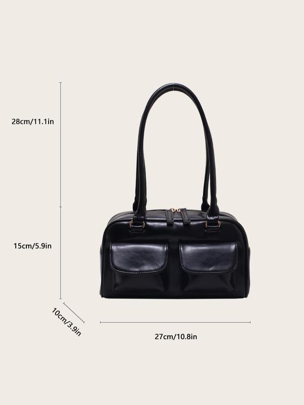 Women's Elegant PU Leather Shoulder Clutch, Minimalist Large Capacity Trendy Shoulder Bag, Chic All-match Shoulder Bag for Daily Use