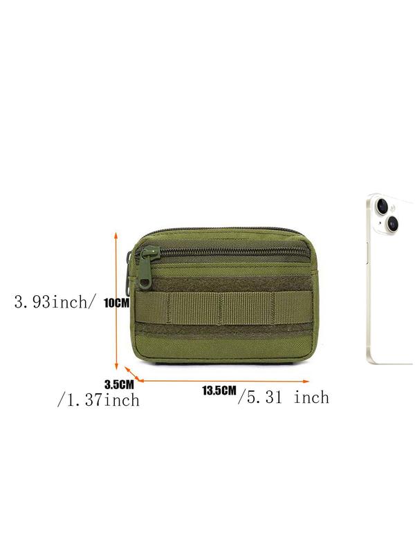 Men's Plain Tactical Small Waist Bag, Casual Sports Mobile Phone Waist Bag for Running Gym Outdoor Activities