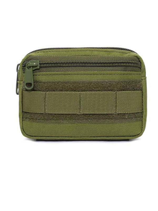 Men's Plain Tactical Small Waist Bag, Casual Sports Mobile Phone Waist Bag for Running Gym Outdoor Activities