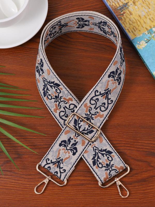 Boho Style Ethnic Pattern Bag Strap, Vintage Style Adjustable Bag Strap, Fashionable Bag Accessories for Women & Men