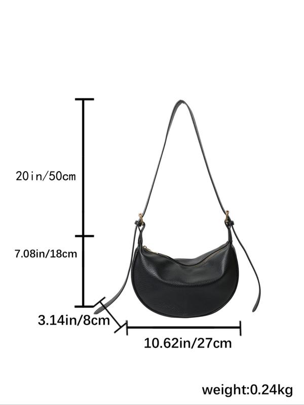 Women's Vintage Solid Color Shoulder Bag, Large Capacity Underarm Bag, Casual Trendy Versatile High-quality Daily Commuting Bag, Girl Fashionable Bag, Fall Outfits, Fall Freshness