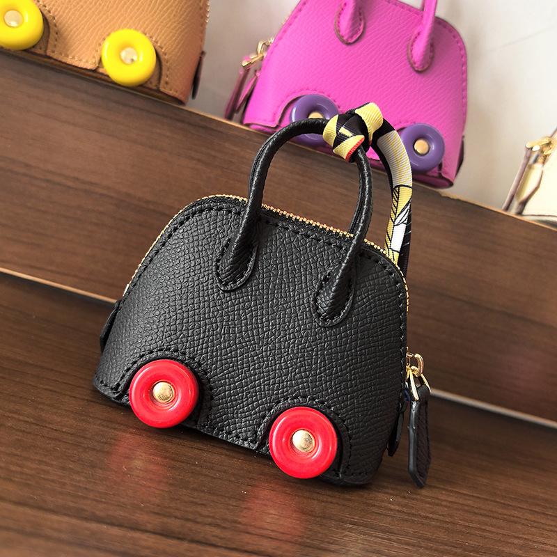 Women bag charms Mini Leather Bag Charms for Handbags and Purses, Cute Tote Bag Charms-mini bag keychain