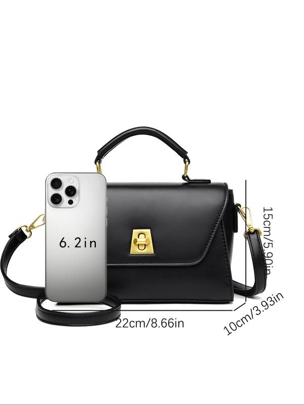 Women's Elegant Solid Color Handbag, Fashionable Crossbody Bag for Daily Used, Casual Trendy Versatile High-quality Daily Commuting Bag