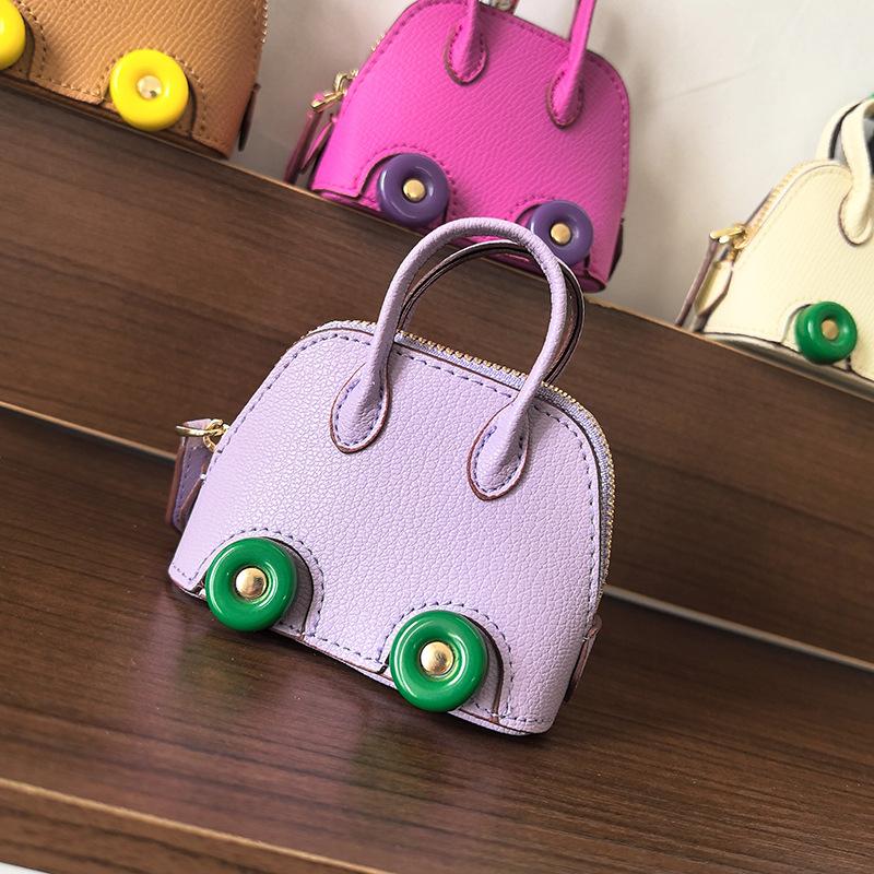 Women bag charms Mini Leather Bag Charms for Handbags and Purses, Cute Tote Bag Charms-mini bag keychain