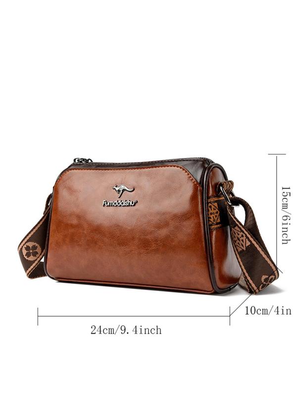 Women's Summer Fashionable Soft Pu Leather Crossbody Bag, Large Capacity Shoulder Bag for Summer Daily Used, Casual Trendy Versatile High-quality Daily Commuting Bag, Work Bags