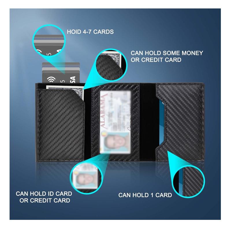 Explosive positioning tracker Carbon fiber card holder multi-card bag Fashion business multi-function wallet card bag,keychain bag