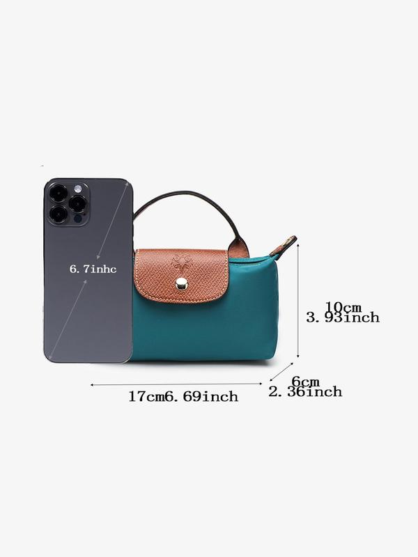 Women's Fashion Colorblock Zipper Shoulder Bag, Casual Versatile Crossbody Bag for Daily Used, Trendy All-match Commuter Bag