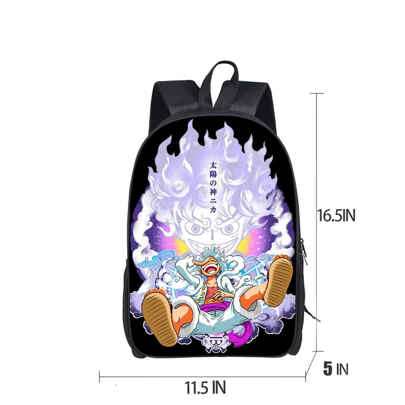 One Pie-ce Uniex Backpack Boys Anime Bookbag 3d Printing Large Travel Bag  Lightweight Casual Daypacks