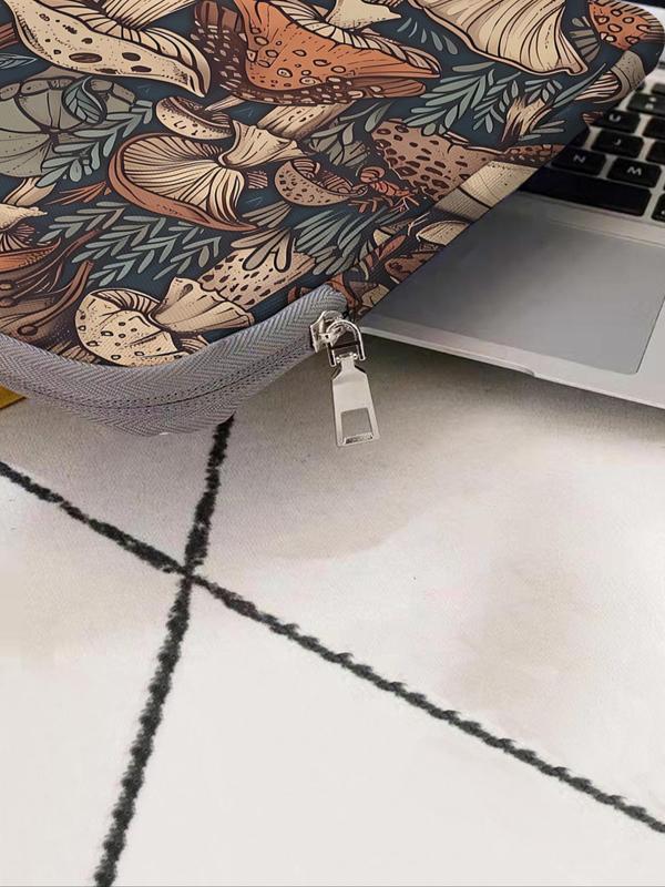 Mushroom Pattern Laptop Bag, Soft Laptop Cover, Laptop Zipper Storage Bag, Suitable for Laptop, Tablet Cover, Laptop Accessories