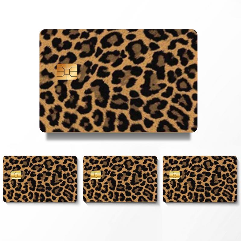 Leopard Print Credit Card Skin Sticker - Trendy and Durable Card Cover for Stylish Personalization