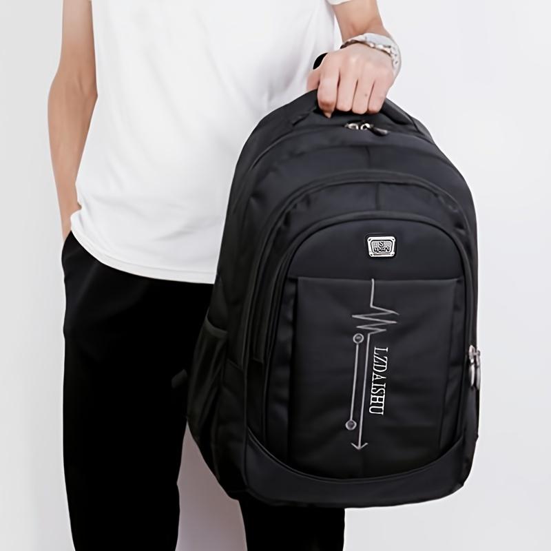 Mens Stylish Casual Backpack - Large Capacity, Laptop Compartment, Durable for School, Work & Travel - Comfortable Shoulder Straps, Versatile Style for Daily Adventures