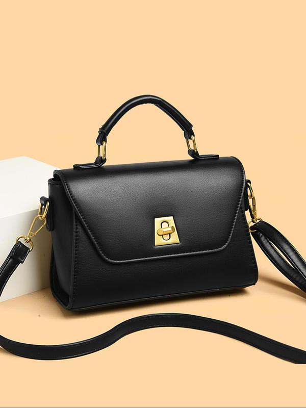 Women's Elegant Solid Color Handbag, Fashionable Crossbody Bag for Daily Used, Casual Trendy Versatile High-quality Daily Commuting Bag