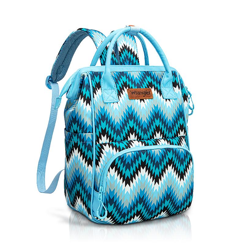 Wrangler [MegaLive] Southwestern Pattern Print Backpack for Travel, Class, Everyday Use with Padded Laptop Notebook Sleeve