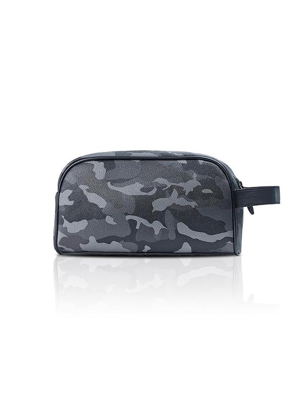 Men's Basic Camo Pattern Zipper Toiletry Bag, Simple Large Capacity Handbag for Daily Use, Casual Trendy Versatile High-quality Daily Toiletry Bag