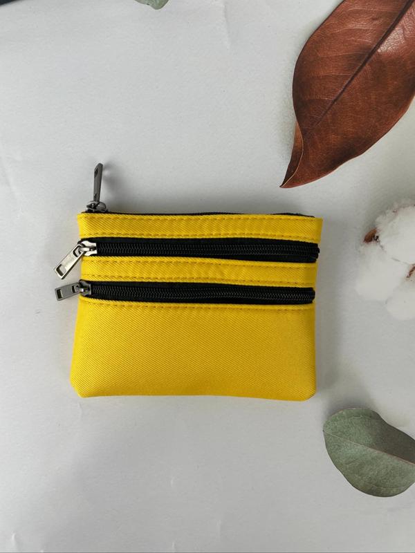 Women's Minimalist Casual Plain Color Card Holder, Fashionable Multi-pocket Zipper Coin Purse, Casual Trendy Versatile High-quality Daily Wallet