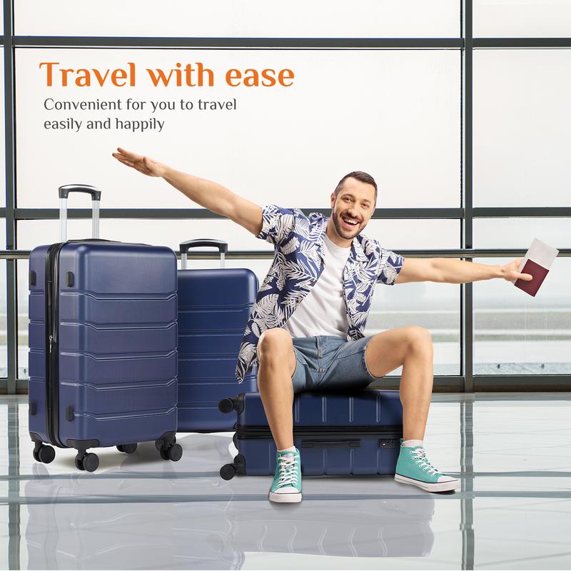 Crfted Comforts Hardside Luggage with Dual Spinner Wheels - Lightweight Expandable Carry-On Suitcase