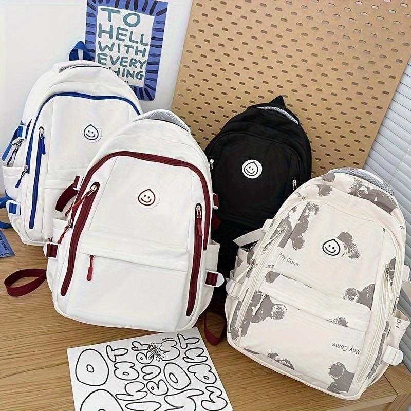 Large Capacity Schoolbag For Female Students, Japanese Style Backpack For Middle School Students, Korean Style Retro Simple Backpack For Men