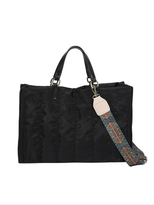 Women's Fashionable Large Capacity Bag, Gothic Style Shoulder Bag With Ethnic Pattern, Trendy Handbag For Winter & Fall