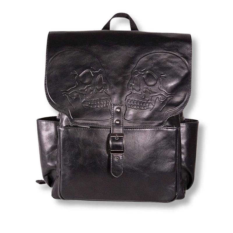 Embossed Skull Backpack