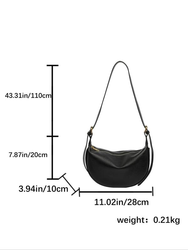 Women's Solid Color Shoulder Bag, 2024 New Style Fashionable PU Leather Crossbody Bag for Daily Used, Casual Trendy Versatile High-quality Daily Commuting Bag