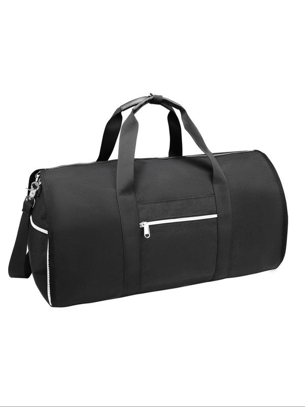 2024 New Style Solid Color Large Capacity Travel Bag, Portable Zipper Travel Bag, Business Travel Bag, Men's & Women's Travel Organizer, Travel Accessories