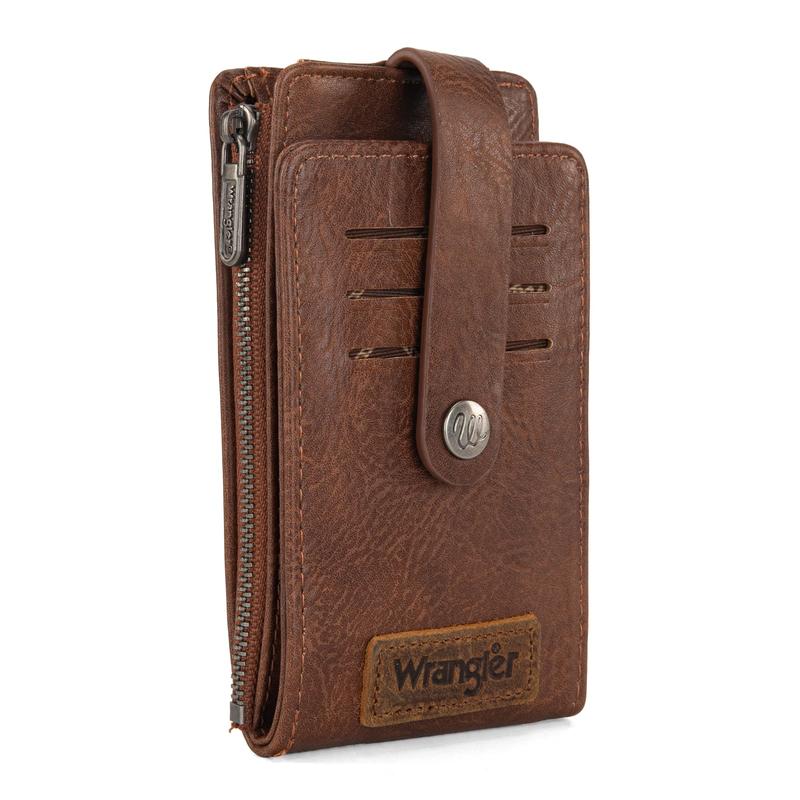 Wrangler Womens Bifold Wallet Vintage Multi Credit Card Holder for Women Slim Minimalist with Zipper Pocket Coin Purse