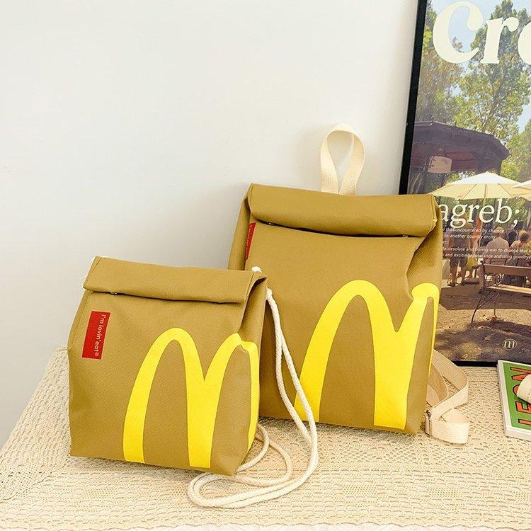 Canvas Backpack Mcdonald Novelty Unique for Men Laptop College Women Leisure Vintage with Pendant