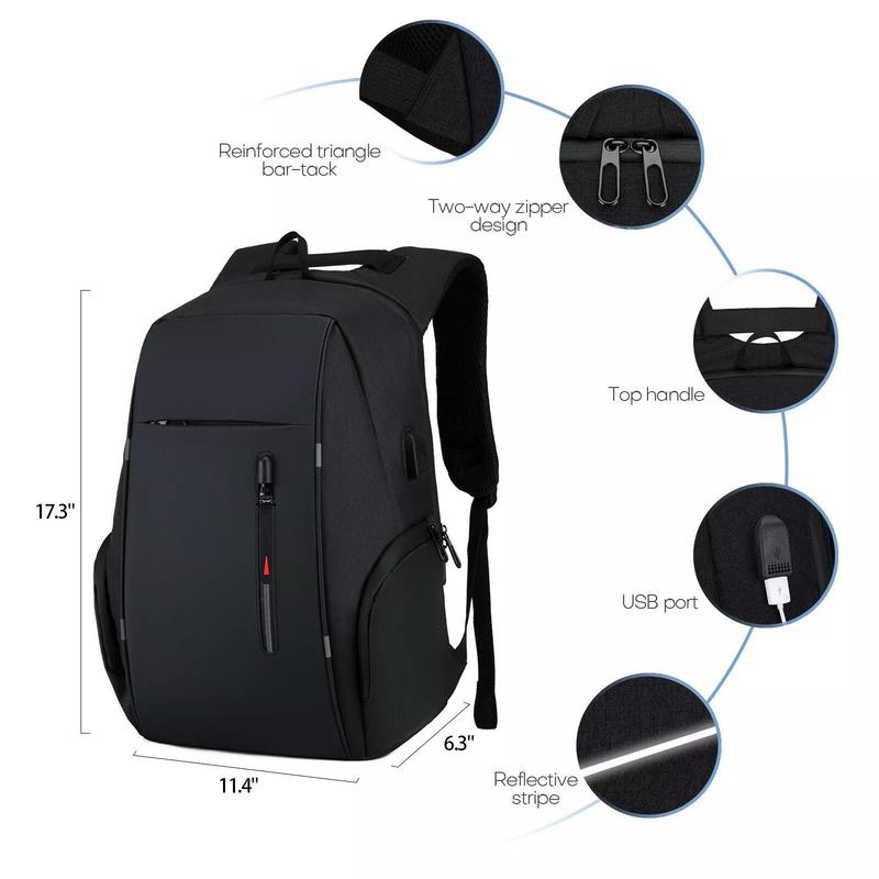 Fast shipping，17.3 Inch Laptop Backpack for Men Women School Backpacks for Teen Boys Girls Backpack with USB Charging Port College Bookbag Daypack