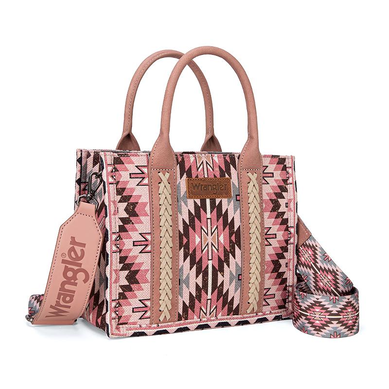 Wrangler Whipstitch Southwestern Pattern  Dual-Sided Print Tote Bag