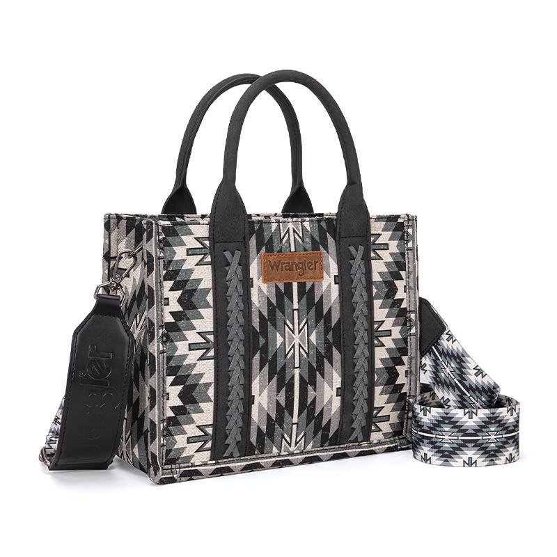 Wrangler Whipstitch Southwestern Pattern  Dual-Sided Print Tote Bag