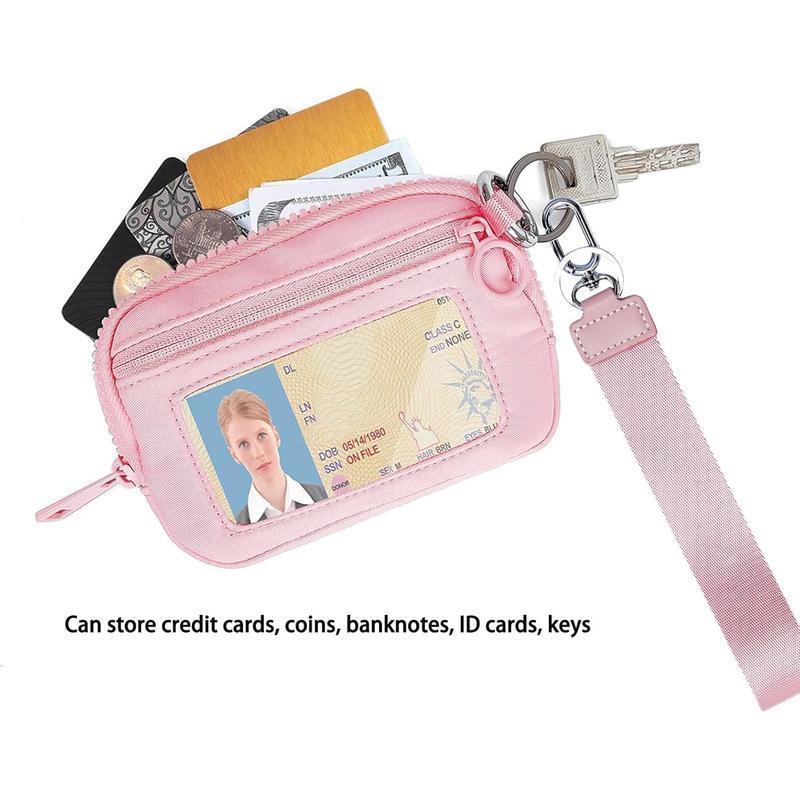 The Iris' Wallet 2nd Gen, Small Wristlet Wallets for Women, Iris Wristlet Wallets Small Wallet Women,Waterproof Pouch Wristlet Zip Card Case With ID Window, Keychain Ring