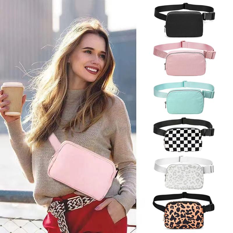 Everywhere Belt Bag, Crossbody Fanny Pack, Women Men Fashion Waist Packs with Adjustable Belts, Lightweight Hip Bum Crossbody Bags for Workout、Running、Outdoor、Dog Walking、Hiking