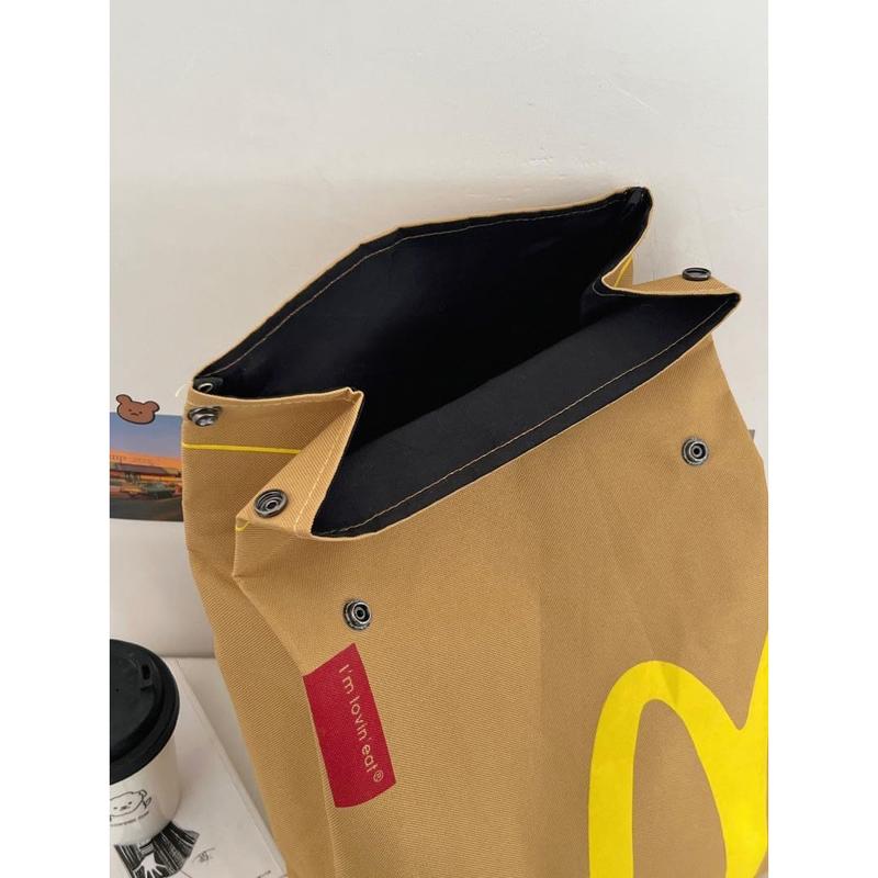 Canvas Backpack Mcdonald Novelty Unique for Men Laptop College Women Leisure Vintage with Pendant