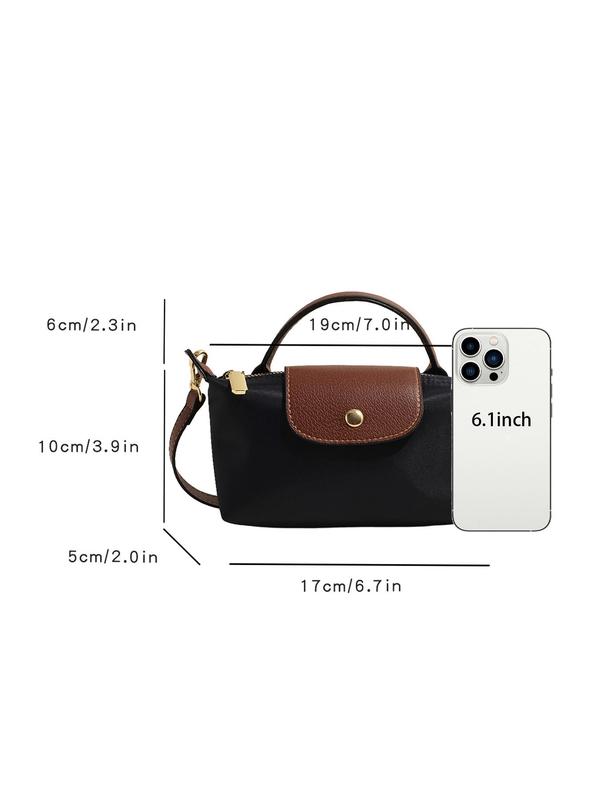 Women's Fashion Colorblock Adjustable Strap Crossbody Bag, Casual Versatile Commuter Bag for Work & Daily Used, Trendy All-match Shoulder Bag for Daily Life