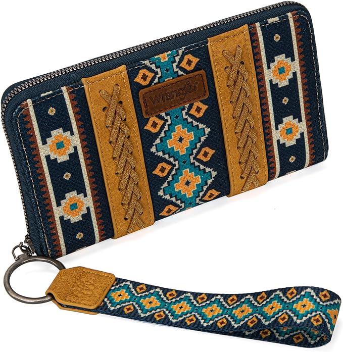 Wrangler Wallet Aztec Clutch Wristlet Wallet