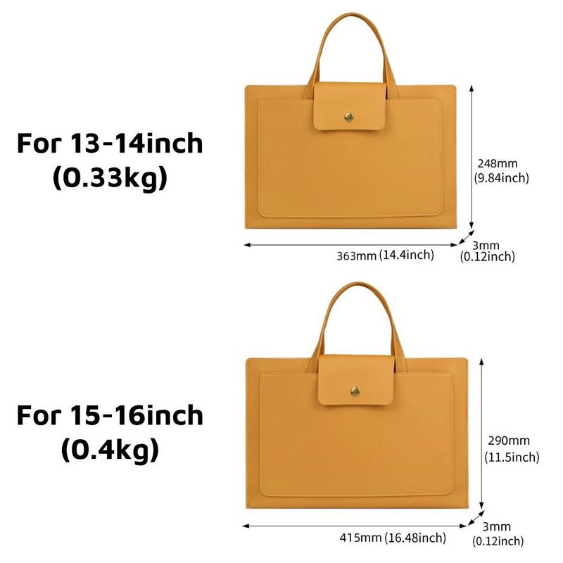 Solid Color Laptop Handbag, Anti-scratch Laptop Cover Bag, Laptop Accessory Storage Bag for 12-16inch Laptop, MAC-book