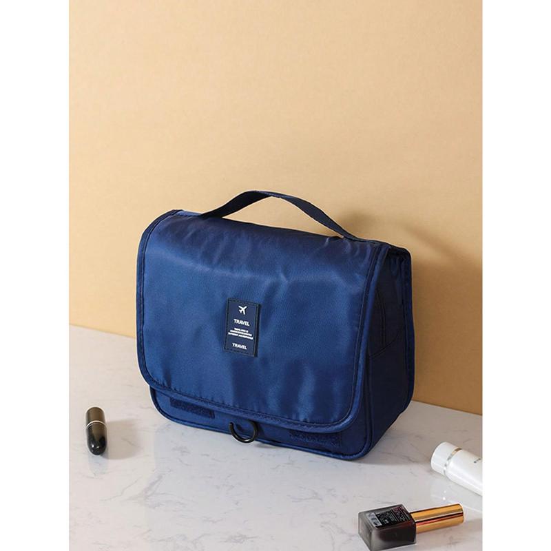 Multifunctional Travel Toiletry Bag With Wet And Dry Separation, Hanging Hook And Handle, Navy Blue Travel Essential Waterproof Men Toiletry Bag Beach Bag Beach Essentials Beach Towel Organizer Beach Accessories Beach Stuff Holiday Bag Holiday