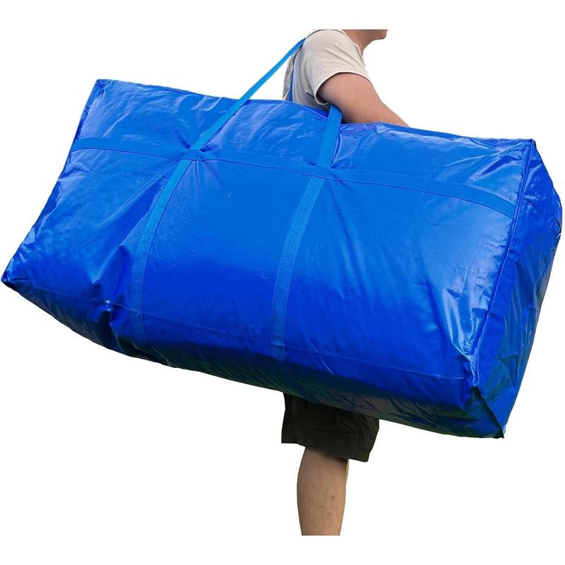 66 Gallon Storage Bags, Huge Moving Bags Heavy Duty with Zipper and Stronger Handles, Big Foldable Duffle Bag for Travel - Waterproof Material Protects from Dust and Moisture - Storage