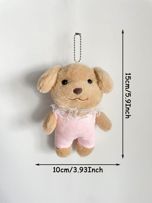 Cute Cartoon Dog Design Plush Toy Bag Charm, Animal Shaped Bag Pendant, Bag Decoration for Women & Men, Birthday and Holiday Gift