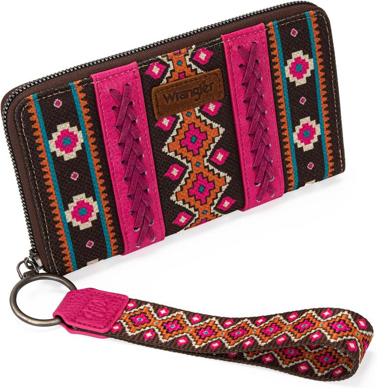 Wrangler Wallet Aztec Clutch Wristlet Wallet