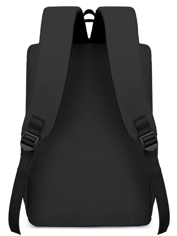 Casual Business Backpack with Zipper, USB Port Notebook Computer Bag, Large Capacity Minimalist Backpacks for Men & Women, Versatile Travel Backpack for Work & Travel & School Use