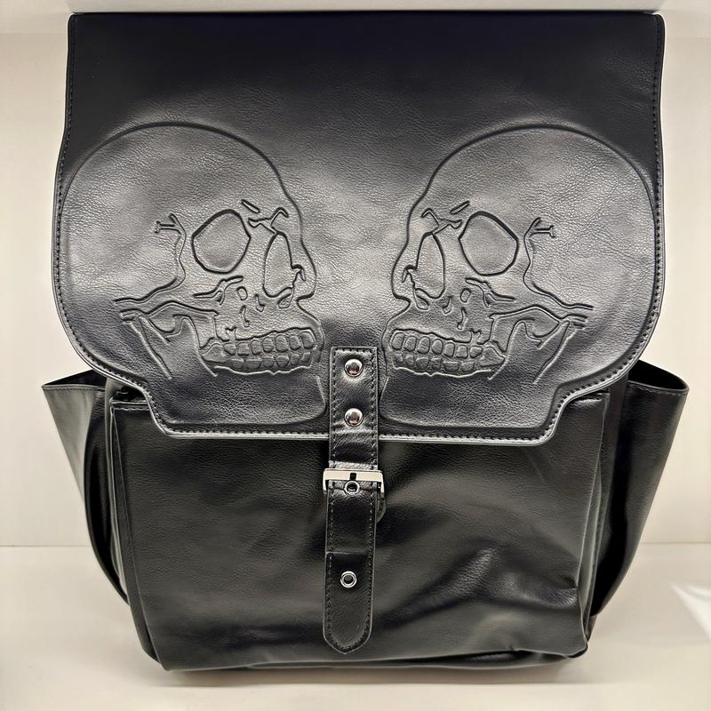 Embossed Skull Backpack